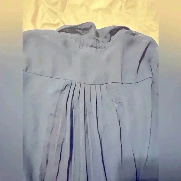 Olive & Oak Dark Navy Blue Button Down Shear Blouse - Picture 2 of 5